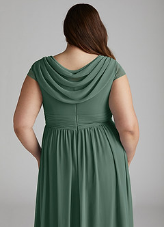 Azazie Organa Bridesmaid Dresses Sea Moss A-Line Pleated Chiffon Dress image12
