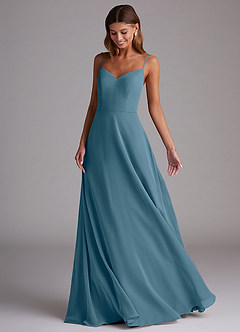 Azazie Marley Bridesmaid Dresses Bermuda A-Line Off the Shoulder Chiffon Convertible Dress image5