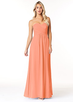 Azazie Yazmin Bridesmaid Dresses Sunset A-Line Sweetheart Neckline Chiffon Convertible Dress image4