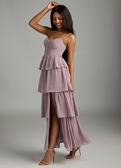 Azazie Kaiden Bridesmaid Dresses Dusk A-Line Sweetheart Neckline Chiffon Dress image7