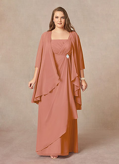 Azazie Weisz Mother of the Bride Dresses MAI TAI A-Line Square Neckline Pleated Chiffon Dress image7