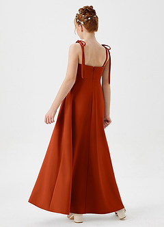 Azazie Rosey Junior Vestido de Pimenton de Crepé elástico de Corte en A con Escote de Corazón image6