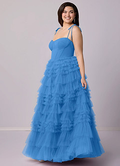 Barbie ♥ Azazie Bridesmaid Dresses Blue Jay A-Line Sweetheart Neckline Tulle Dress image10