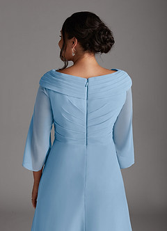 Azazie Jaycee Abiti per la Madre della Sposa Abito A-Line in Chiffon Azzurro Polvere image10