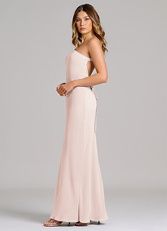 Azazie Monroe Suknie dla druhen Osłona Jedno ramię Szyfon Do ziemi Sukienka image5