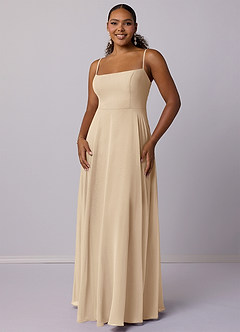 Barbie ♥ Azazie Bridesmaid Dresses Champagne A-Line Chiffon Dress image7