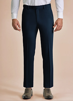 front William Bleu Marin Pantalon habillé