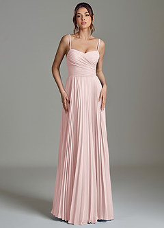 Azazie Catie Bridesmaid Dresses Blushing Pink A-Line Sweetheart Neckline Chiffon Dress image4