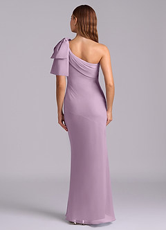 Azazie Yuanna Bridesmaid Dresses Wisteria Mermaid One Shoulder Chiffon Dress image2