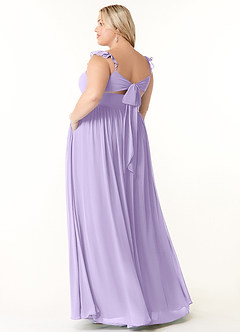 Azazie Metz Bridesmaid Dresses Lilac A-Line Sweetheart Ruched Chiffon Dress image10