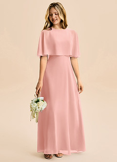 Azazie Maris Junior Abito A-Line in Chiffon Rosetta image6