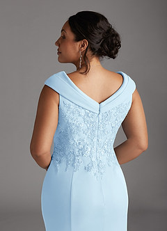 Azazie Calathea Mother of the Bride Dresses Sky Blue A-Line Lace Dress image7