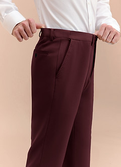 front James Cabernet Structured Stretch Dress Pants