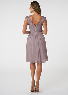 Azazie Shivani Final Sale Dusk A-Line Lace Chiffon Dress image2