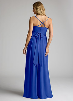 Azazie Llana Maternity Bridesmaid Dresses A-Line Chiffon Floor-Length Dress image2