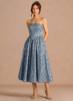 Sadie Dusty Blue Midi Dress image3