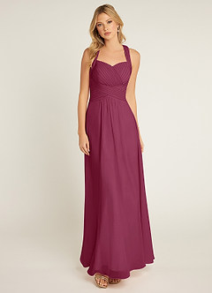 Azazie Claudia Bridesmaid Dresses Mulberry A-Line Sweetheart Neckline Chiffon Dress image1