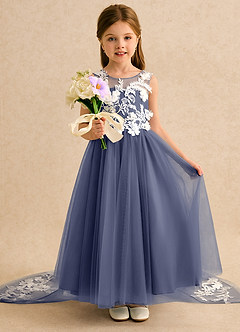 Azazie Mixie Flower Girl Dresses Stormy Ball-Gown Lace Dress image6