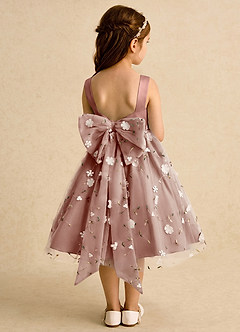 Azazie Bean Flower Girl Dresses Cedar Rose Ball-Gown Bow Tulle Dress image2