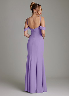 Azazie Karmela Bridesmaid Dresses Tahiti A-Line Off the Shoulder Chiffon Dress image2