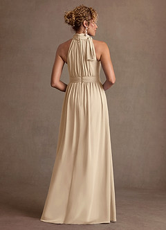 Azazie Antoinette Mother of the Bride Dresses Champagne A-Line Pleated Chiffon Dress image2