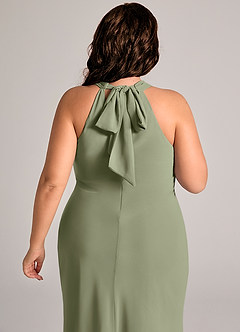 Azazie Doretta Bridesmaid Dresses Pistachio Mermaid Pleated Chiffon Dress image12