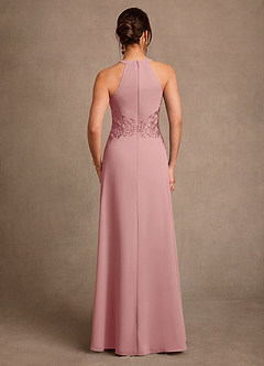 Azazie Georgie Mère de la mariée Robes Robe Trapèze en Mousseline de soie Dentelle Rose Poussiéreuse image3
