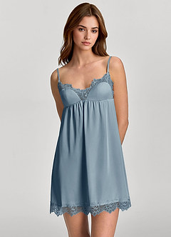 front Nuisette de mariée en satin et dentelle