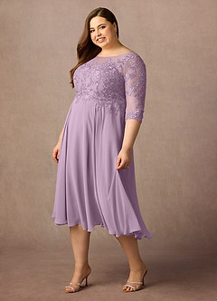 Azazie Marge Mother of the Bride Dresses Wisteria A-Line Scoop Lace Chiffon Dress image9