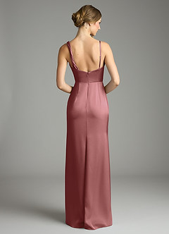 Azazie Samara Bridesmaid Dresses Amethyst Mermaid Pleated Stretch Satin Dress image2