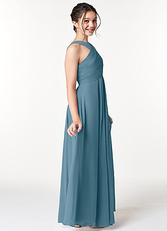 Azazie Kaleigh Junior Bermuda A-Line Pleated Chiffon Dress image5