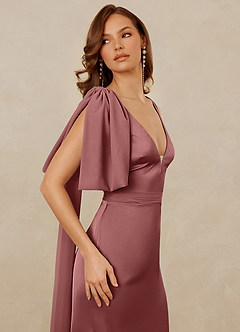 Christian Siriano Bridal for Azazie 1011 Robes de demoiselle d'honneur Robe Sirène en Satin extensible Arc Améthyste image8