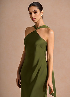 Martina Maxi Klänning Oliv image5