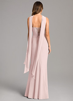 Azazie Sorrel Bridesmaid Dresses Blushing Pink Mermaid Corset Chiffon Dress image5