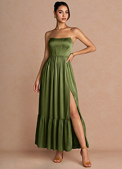 Portia Olive Maxi Dress image1