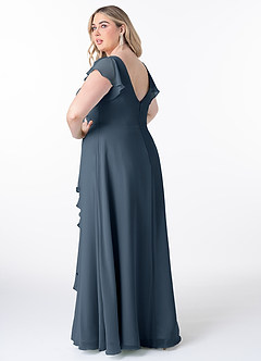 Azazie Omari Bridesmaid Dresses Neptune A-Line Chiffon Dress image8