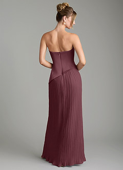 Azazie Tierney Bridesmaid Dresses Sangria A-Line Strapless Chiffon Convertible Dress image13