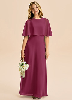 Azazie Maris Junior Abito A-Line in Chiffon Gelso image5