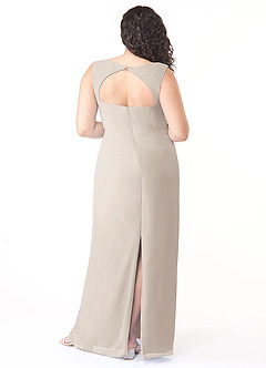 Azazie Flori Bridesmaid Dresses Frost Sheath Square Neckline Chiffon Dress image8