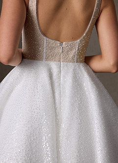 Azazie Avita Robes de mariée Robe Trapèze en Perlage avec poches Diamant Blanc Champagne image7