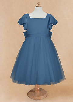 Azazie Kaeya Flower Girl Dresses Twilight A-Line Bow Tulle Dress image5