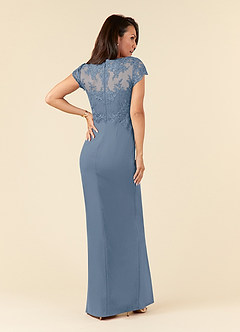 Azazie Carmen Kleider für die Brautmutter Etui Spitze Kleid Staubblau image3