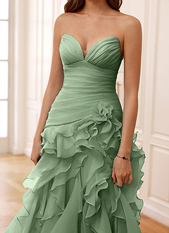 Christabelle Sage Sweetheart Strapless Ruffled Dress image6