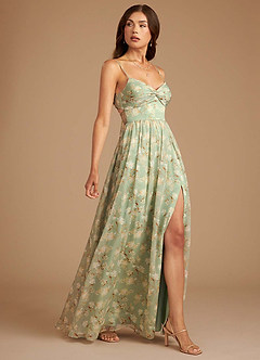 Azazie Zeya Bridesmaid Dresses Agave Bloom Floral A-Line Bloom Dress image3