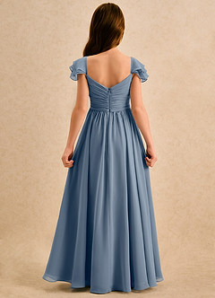 Azazie Meimei Girls Formal Blumenmädchenkleider A-Linie Plissee Chiffon Kleid Zwielichtviolett image2