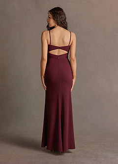 Amber Wine Key Hole Gown image5