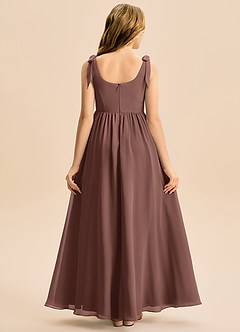 Azazie Delia Junior Abito A-Line in Chiffon Fiocco Espresso image6