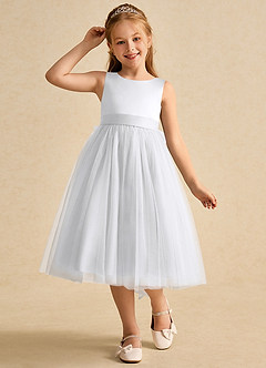Azazie Winnie Flower Girl Klänningar Klänning Balklänning i Tyll Rosett image4