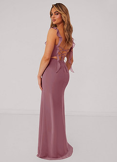 Barbie ♥ Azazie Bridesmaid Dresses Vintage Mauve Mermaid Corset Chiffon Dress image3