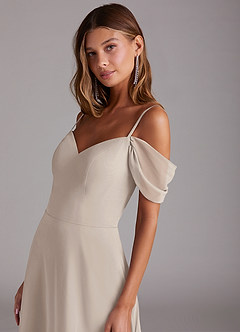Azazie Marley Bridesmaid Dresses Frost A-Line Off the Shoulder Chiffon Convertible Dress image9